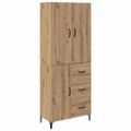 vidaXL Highboard Remeselný dub 69,5 x 34 x 180 cm Kompozitné drevo