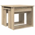 vidaXL Súprava na kávový stolík 2 ks Sonoma dub 50 x 52 x 42 cm