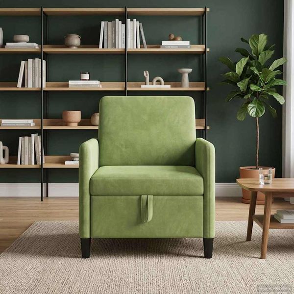 vidaXL Sofa s úložným priestorom Svetlo zelená 72 x 78 x 87 cm