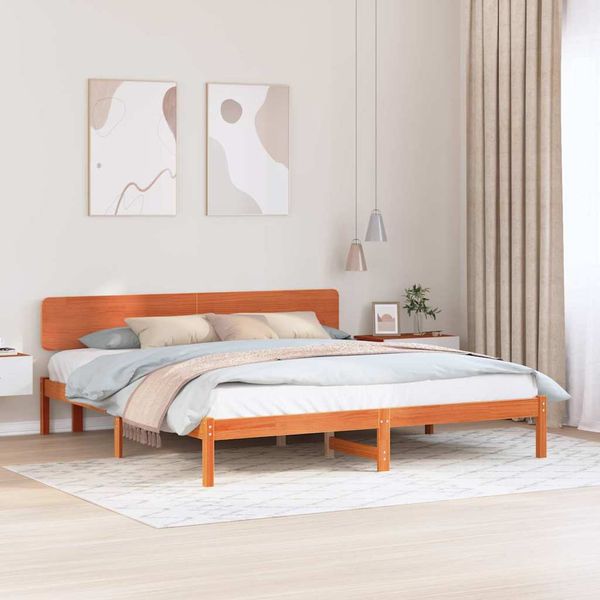 vidaXL Rám postele Včelí hnedý 180 x 200 cm Masívne borovicové drevo