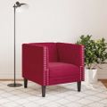 vidaXL Pohovka Chesterfield vínovo-červená zamat