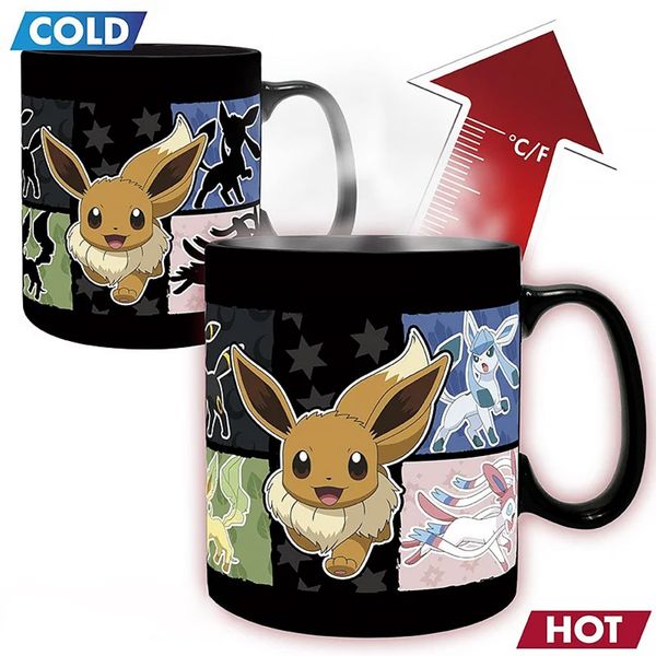 Hrnček Pokémon - Eevee Evolution, meniaci sa