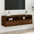 vidaXL TV nástenná skrinka hnedý dub 100x30x30 cm kompozitné drevo