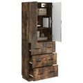 vidaXL Sada skríň 2 ks 66 x 34,5 x 87 cm Kompozitné drevo Dymový dub