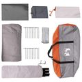 vidaXL Tunelový stan Šedá a oranžová Pre 8 osôb Polyester a oceľ