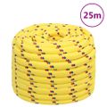 vidaXL Lodné lano žlté 20 mm 25 m polypropylén