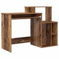 vidaXL Stôl Staré drevo 120,5 x 44 x 88,5 cm Kompozitné drevo