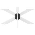 vidaXL Noha konferenčného stolíka v tvare pavúka, biela 98x58x(42-43) cm, oceľ