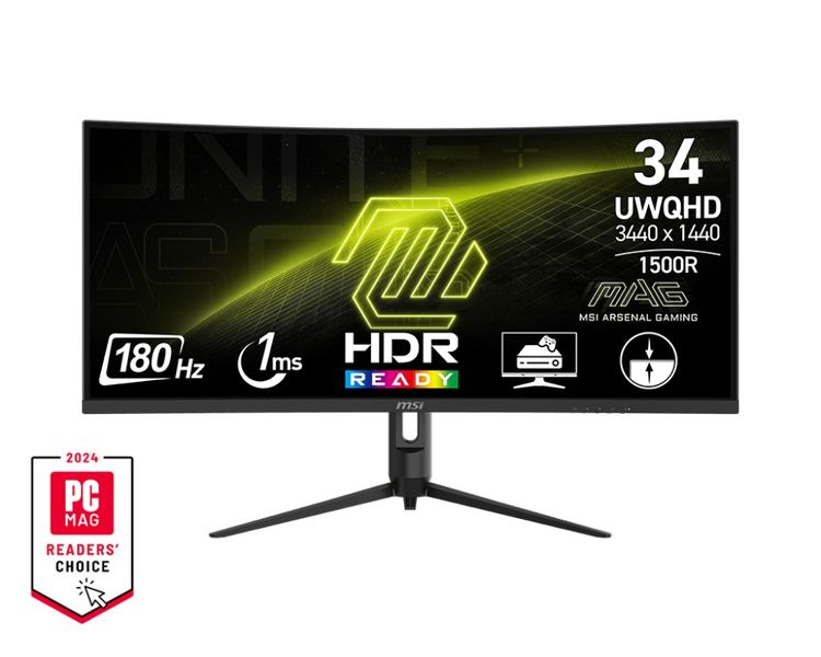 MSI MAG/342CQR E2/34''/VA/wQHD/180Hz/1ms/Čierna/3R
