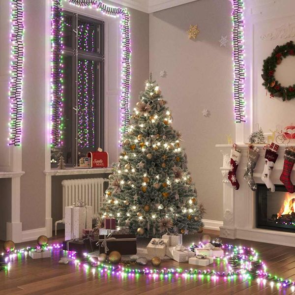 vidaXL Reťaz so zhlukmi LED, 400 diód, pastelové farby, PVC