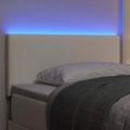 vidaXL LED hlavová doska s LED pásikmi Krémová 80 cm Kordúrová tkanina