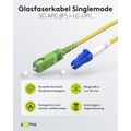 Optický kábel LC-SC/APC Simplex OS2 (9/125) 15m