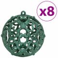 vidaXL Vianočné ozdoby 100 ks zelené 3 / 4 / 6 cm