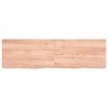 vidaXL Kúpeľňová doska bledohnedá 140x40x(2-6) cm ošetrený masív