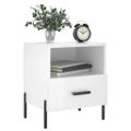 vidaXL Nočné stolíky 2 ks lesklé biele 40x35x47,5 cm kompozitné drevo