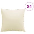 vidaXL Dekoratívne vankúše 4 ks, krémové 60x60 cm, látka