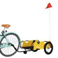 vidaXL Príves na bicykel, žltý, oxfordská látka, železo