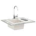 vidaXL Drez 80% Kvárc a 20% Živica 560 x 460 mm Biela