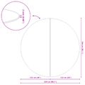 vidaXL Podložka pod bazén Ø 244 cm (1 mm) Okrúhly Netkaná textília