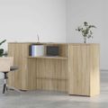 vidaXL Recepčný stôl dub sonoma 200x50x103,5 cm kompozitné drevo