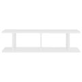 vidaXL Nástenné police 2 ks biele 75x18x20 cm spracované drevo