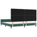 vidaXL Posteľ s pružinovým rámom Tmavozelená 200 x 200 cm Zamat