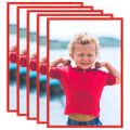 vidaXL Fotorámiky na stenu alebo stôl 5 ks červené 13x18 cm MDF
