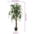 vidaXL Umelý strom vistéria 1470 listov 200 cm zeleno-biela