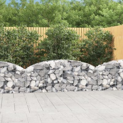 vidaXL Oblúkový gabionový kôš 200x30x60/80 cm pozinkované železo