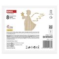 LED dekorácia drevená – anjel, 13 cm, 2x AAA, vnútorne, teplá biela, časovač