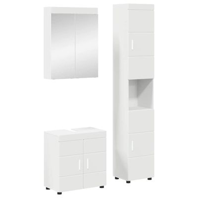 vidaXL Sada kúpeľňového nábytku TULUM 3 pcs Biela 60 x 34 x 63 cm