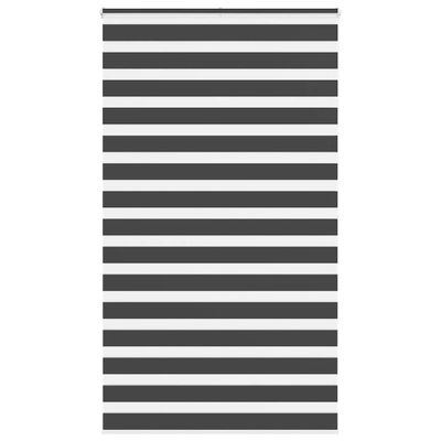 vidaXL Zebra roleta čierna 125x200 cm šírka látky 120,9cm polyester