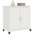 vidaXL Komoda biela 68x39x72 cm oceľ