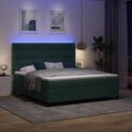 vidaXL Posteľ s pružinovým rámom Tmavozelená 180 x 200 cm Zamat