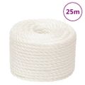 vidaXL Pracovné lano biele 24 mm 25 m polypropylén