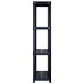 vidaXL Regál so 4 úložnými poličkami čierny 122x30,5x130 cm plastový