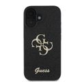 Guess puzdro pre iPhone 16 6,1" GUHCP16SHG4SGK čierne pevné puzdro Fixed Glitter Big 4G