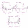 vidaXL Súprava záhradných pohoviek 6 ks Čierna Oceľ