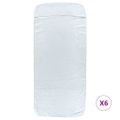 vidaXL Plážové uteráky 6 ks biele 60x135 cm látka 400 GSM