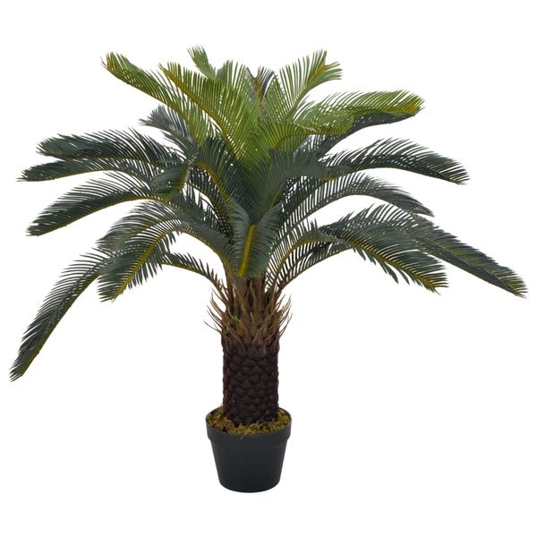 vidaXL Umelá rastlina cykas japonský s kvetináčom zelená 90 cm