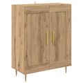 vidaXL Highboard Remeselný dub 69,5 x 34 x 180 cm Kompozitné drevo