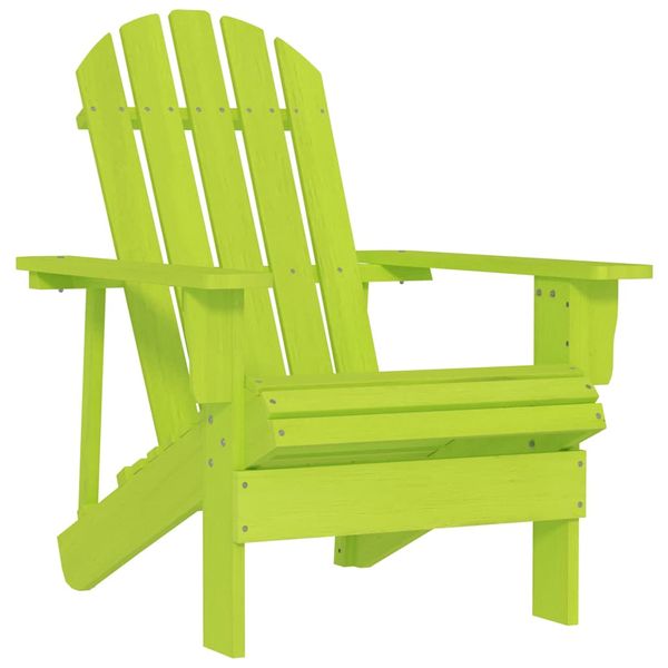 vidaXL Záhradná stolička Adirondack jedľový masív zelená