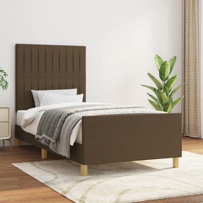 vidaXL Posteľ bez matraca tmavohnedá 80x200 cm látka