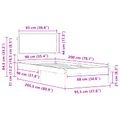 vidaXL Rám postele s čalúneným čelom Hnedá a tmavošedá 90 x 200 cm