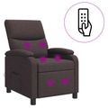 vidaXL Masážne relaxačné kreslo Tmavohnedá Látka