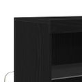 vidaXL LED komoda Čierna 60 x 37 x 100 cm Kompozitné drevo