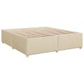 vidaXL Posteľný rám boxspring s matracom krémový 180x200 cm látka
