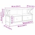 vidaXL TV skrinka Staré drevo 90 x 33 x 45 cm Inžinierske drevo a oceľ