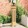 vidaXL Štvorcový stĺpový stojan na rastliny bledé drevo 17x17x66 cm MDF
