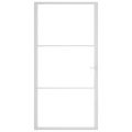 vidaXL Vnútorné dvere 102,5x201,5 cm biele ESG sklo a hliník
